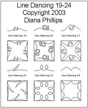 Digital Quilting Design Line Dancing 19-24 by Diana Phillips.