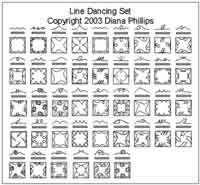 Digital Quilting Design Line Dancing Set by Diana Phillips.