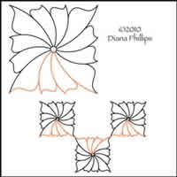 Digital Quilting Design Spiked Bloom by Diana Phillips.