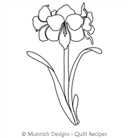 Amaryllis Motif demonstrates how this computerized pattern will stitch out once loaded on your robotic quilting system. A full page pdf is included with the design download.