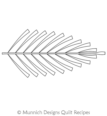 Broad Leaf Motif by Munnich Design Quilt Recipes. This image demonstrates how this computerized pattern will stitch out once loaded on your robotic quilting system. A full page pdf is included with the design download.