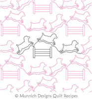 Counting Sheep by Munnich Design Quilt Recipes. This image demonstrates how this computerized pattern will stitch out once loaded on your robotic quilting system. A full page pdf is included with the design download.