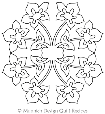Easy Fun Flower 2 Motif quilting system. A full page pdf is included with the design download.