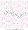 Fast Fast Feather 2 by Munnich Designs Quilt Recipes. This image demonstrates how this computerized pattern will stitch out once loaded on your robotic quilting system. A full page pdf is included with the design download.