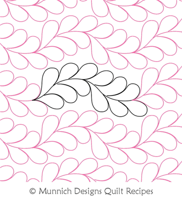 Fast Fast Feather by Munnich Designs Quilt Recipes. This image demonstrates how this computerized pattern will stitch out once loaded on your robotic quilting system. A full page pdf is included with the design download.