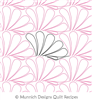 Fast Feather Arcs by Munnich Designs Quilt Recipes. This image demonstrates how this computerized pattern will stitch out once loaded on your robotic quilting system. A full page pdf is included with the design download.