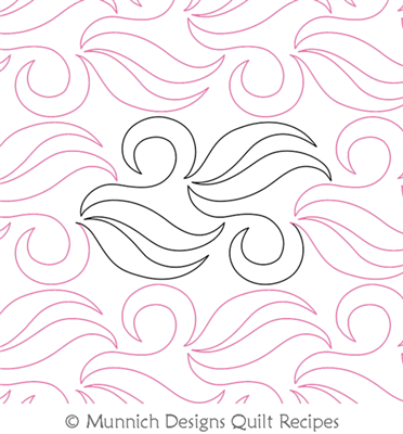 Fast Flow 1 E2E by Munnich Design Quilt Recipes. This image demonstrates how this computerized pattern will stitch out once loaded on your robotic quilting system. A full page pdf is included with the design download.