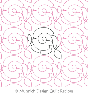 Fast Flower by Munnich Design Quilt Recipes. This image demonstrates how this computerized pattern will stitch out once loaded on your robotic quilting system. A full page pdf is included with the design download.