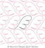 Fast Fluffy Wave 1 by Munnich Designs Quilt Recipes. This image demonstrates how this computerized pattern will stitch out once loaded on your robotic quilting system. A full page pdf is included with the design download.