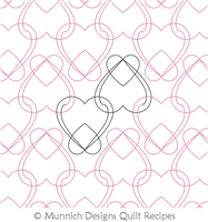 Hearts Big N Small E2E by Munnich Designs Quilt Recipes. This image demonstrates how this computerized pattern will stitch out once loaded on your robotic quilting system. A full page pdf is included with the design download.
