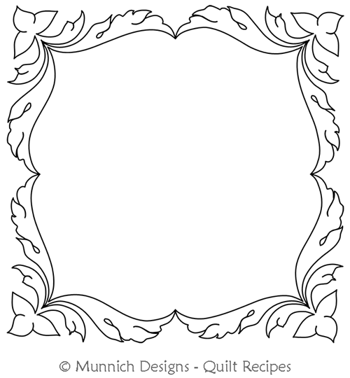 Jacobean Flower Frame 1 demonstrates how this computerized pattern will stitch out once loaded on your robotic quilting system. A full page pdf is included with the design download.