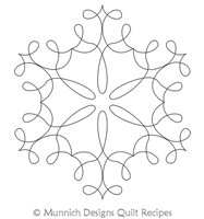 Loops Frame 2 Hex by Munnich Designs Quilt Recipes. This image demonstrates how this computerized pattern will stitch out once loaded on your robotic quilting system. A full page pdf is included with the design download.