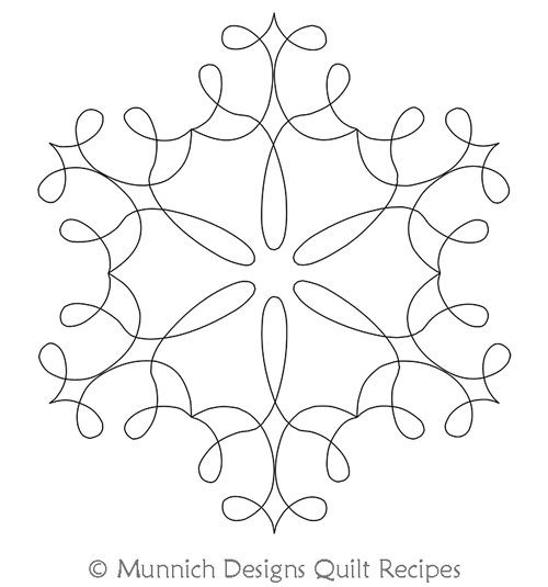 Loops Frame 2 Hex by Munnich Designs Quilt Recipes. This image demonstrates how this computerized pattern will stitch out once loaded on your robotic quilting system. A full page pdf is included with the design download.