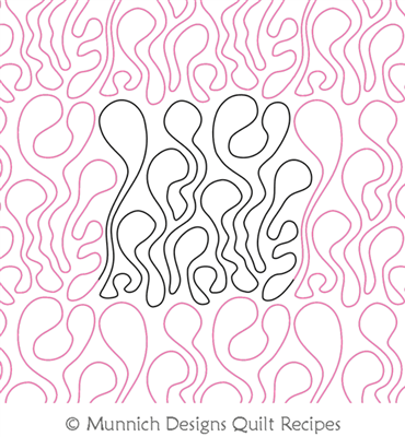 Making A Splash 1 by Munnich Design Quilt Recipes. This image demonstrates how this computerized pattern will stitch out once loaded on your robotic quilting system. A full page pdf is included with the design download.