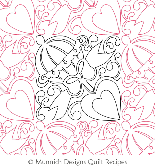 New Baby Boy Fancy Rattle by Munnich Designs Quilt Recipes. This image demonstrates how this computerized pattern will stitch out once loaded on your robotic quilting system. A full page pdf is included with the design download.
