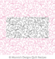 Playing Footsie Random by Munnich Design Quilt Recipes. This image demonstrates how this computerized pattern will stitch out once loaded on your robotic quilting system. A full page pdf is included with the design download.