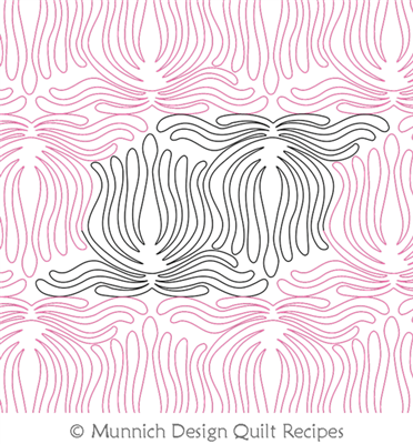 Sea Anemonie 1 by Munnich Design Quilt Recipes. This image demonstrates how this computerized pattern will stitch out once loaded on your robotic quilting system. A full page pdf is included with the design download.