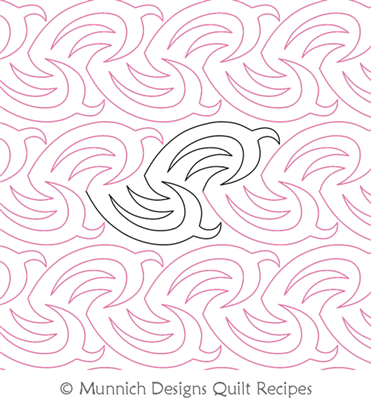 Sharp Stuff 2  by Munnich Design Quilt Recipes. This image demonstrates how this computerized pattern will stitch out once loaded on your robotic quilting system. A full page pdf is included with the design download.