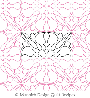 Tiled Background 1 by Munnich Design Quilt Recipes. This image demonstrates how this computerized pattern will stitch out once loaded on your robotic quilting system. A full page pdf is included with the design download.