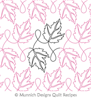Vine Leaf 1 Panto by Munnich Designs Quilt Recipes. This image demonstrates how this computerized pattern will stitch out once loaded on your robotic quilting system. A full page pdf is included with the design download.
