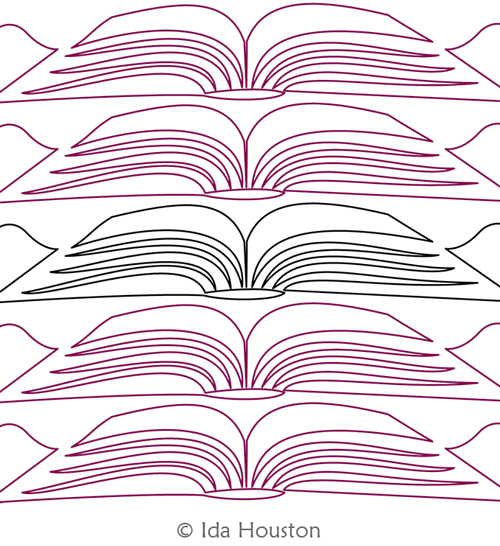 Book 2 by Ida Houston. This image demonstrates how this computerized pattern will stitch out once loaded on your robotic quilting system. A full page pdf is included with the design download.