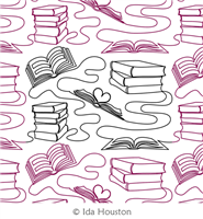 Boundless Books Panto by Ida Houston. This image demonstrates how this computerized pattern will stitch out once loaded on your robotic quilting system. A full page pdf is included with the design download.