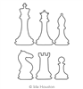 Digital Quilting Design Chess Piece Set by Ida Houston.