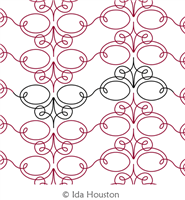 Garnish Chevron by Ida Houston. This image demonstrates how this computerized pattern will stitch out once loaded on your robotic quilting system. A full page pdf is included with the design download.