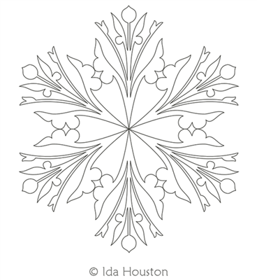 Jacobean Gesture Array by Ida Houston. This image demonstrates how this computerized pattern will stitch out once loaded on your robotic quilting system. A full page pdf is included with the design download.