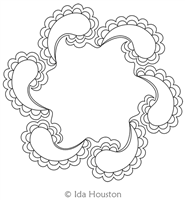 Paisley Play Wreath by Ida Houston. This image demonstrates how this computerized pattern will stitch out once loaded on your robotic quilting system. A full page pdf is included with the design download.