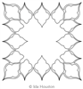 Cathedral Window Frame by Ida Houston. This image demonstrates how this computerized pattern will stitch out once loaded on your robotic quilting system. A full page pdf is included with the design download.