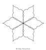 Cathedral Window Hexagon 2 by Ida Houston. This image demonstrates how this computerized pattern will stitch out once loaded on your robotic quilting system. A full page pdf is included with the design download.