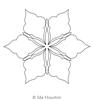 Cathedral Window Hexagon 4 by Ida Houston. This image demonstrates how this computerized pattern will stitch out once loaded on your robotic quilting system. A full page pdf is included with the design download.