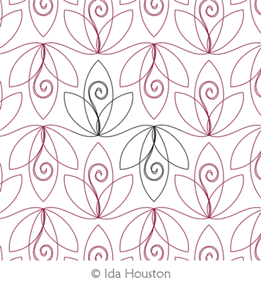 Crescendo E2E by Ida Houston. This image demonstrates how this computerized pattern will stitch out once loaded on your robotic quilting system. A full page pdf is included with the design download.