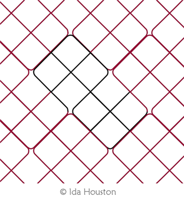 Cruz Plaid by Ida Houston. This image demonstrates how this computerized pattern will stitch out once loaded on your robotic quilting system. A full page pdf is included with the design download.