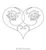 Jacobean Hearts Motif by Ida Houston. This image demonstrates how this computerized pattern will stitch out once loaded on your robotic quilting system. A full page pdf is included with the design download.