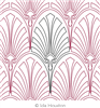 Nouveau Arches by Ida Houston. This image demonstrates how this computerized pattern will stitch out once loaded on your robotic quilting system. A full page pdf is included with the design download.