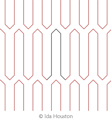 Rocket Launch 3 by Ida Houston. This image demonstrates how this computerized pattern will stitch out once loaded on your robotic quilting system. A full page pdf is included with the design download.