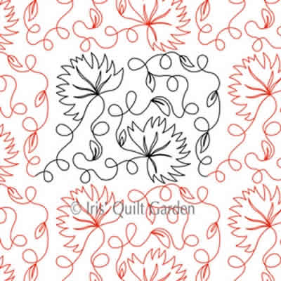 Digital Quilting Design Cardinal Climbers E2E by Iris QuiltGarden.