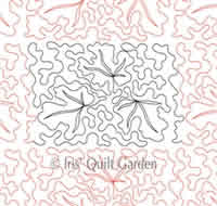 Digital Quilting Design Fig Leaves E2E by Iris QuiltGarden.