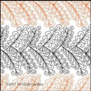 Digital Quilting Design Wacky Feather Panto by Iris QuiltGarden.