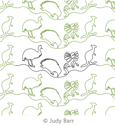 Digital Quilting Design Aussie Animals 2 Border or Panto by Judy Barr.
