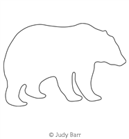 Digital Quilting Design Bear Motif by Judy Barr.