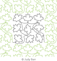 Digital Quilting Design Canada Maple Leaf E2E by Judy Barr.