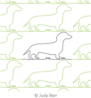 Digital Quilting Design Dachshund Border 1 by Judy Barr.
