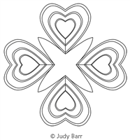 Decorator Heart Block 1 by Judy Barr. This image demonstrates how this computerized pattern will stitch out once loaded on your robotic quilting system. A full page pdf is included with the design download.