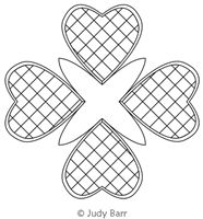 Decorator Heart Block 2 by Judy Barr. This image demonstrates how this computerized pattern will stitch out once loaded on your robotic quilting system. A full page pdf is included with the design download.