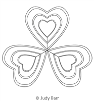 Decorator Heart Triangle 1 by Judy Barr. This image demonstrates how this computerized pattern will stitch out once loaded on your robotic quilting system. A full page pdf is included with the design download.