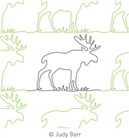Digital Quilting Design Moose 1 Border by Judy Barr.