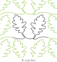 Digital Quilting Design Oak Leaf 1 Border by Judy Barr.